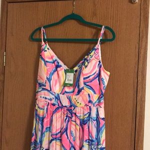 Pink sunset maxi dress NWT